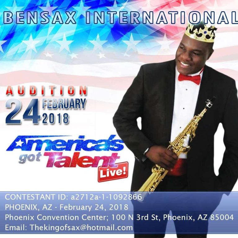 Wa Sax la, Bensax, parèt nan odisyon America's Got Talent
