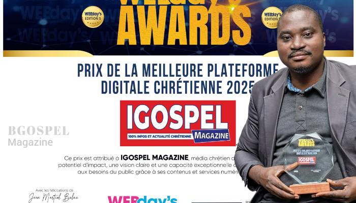 Magazin Igospel resevwa Prize la Kretyen dijital, Prim Jou entènèt la 2025

